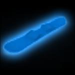 Blue Neon Snowboard